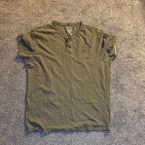 American Eagle Outfitters Khaki Henley T-Shirt